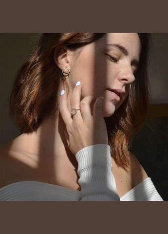 Срібні сережки - пусети Інтрига 122654 Oniks (264023761)