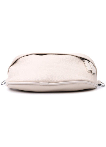 Трендовая женская сумка через плечо в классическом цвете из натуральной кожи 22656 Белый Vintage (297993088)