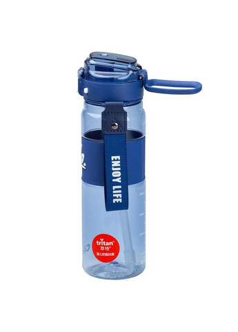Бутылка для воды 860 мл тритан с ремешком и ручкой Синяя HP17303BL Happy Life (370974869)