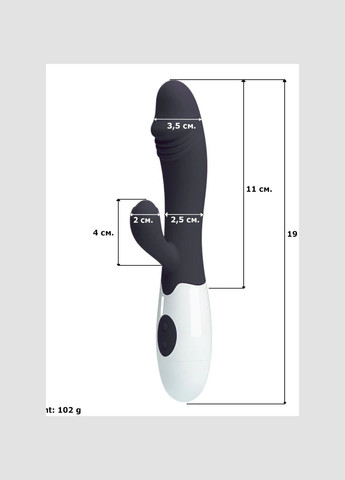 Вибратор-кролик с двойной вибрацией для точки G и клитора Многофункциональный вибратор-кролик с 30 режимами Вибратор для точек No Brand (341305893)