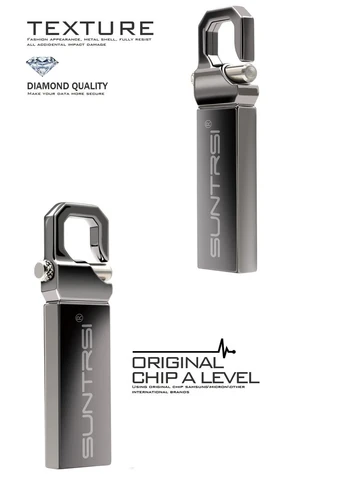 USB-накопитель STS Suntrsi Metal Hook USB 2.0 64GB (Gray) No Brand (402258048)