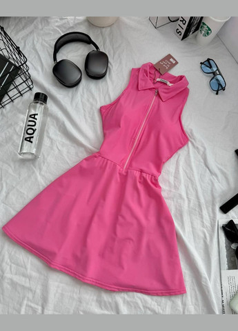 Рожева повсякденний жіноча сукня-комбінезон Гермес однотонна