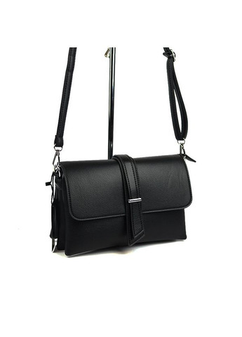 Чорна жіноча маленька сумка клатч крос боді через плече на п'ять відділень No Brand (290187045)
