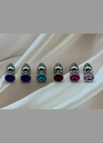 Анальна металева пробка з кристалом Плаг втулка для анальної стимуляції ануса фістингу та сексу S No Brand (322640250)