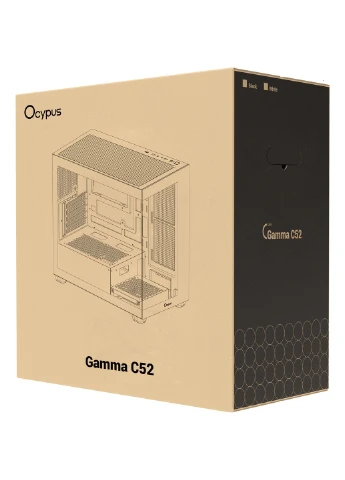 Корпус Gamma C52 Black (GAMMA-C52-BKD000XX-GL) [165766] Ocypus (400903511)