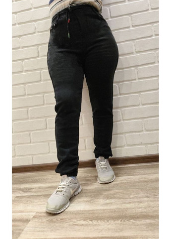 Теплі жіночі джинси джогери на флісі No Brand - (371403709)