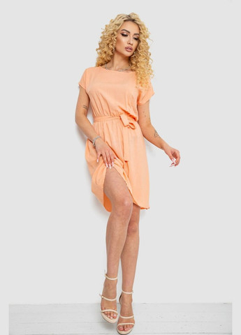 Персиковое кэжуал платье однотонное Ager