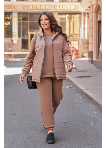 Жіночий теплий костюм-трійка для осені та зими No Brand (362682103)