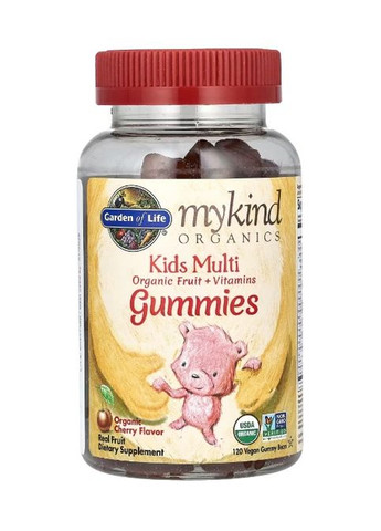 MyKind Organics Kids Multi 120 Veg Gummies Cherry Garden of Life (292556202)