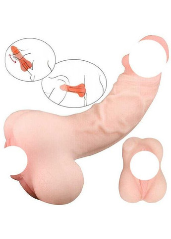 Насадка подовжуюча на пеніс реалістична силіконова 170 мм 40 мм чорна 2 в 1 No Brand (366887759)