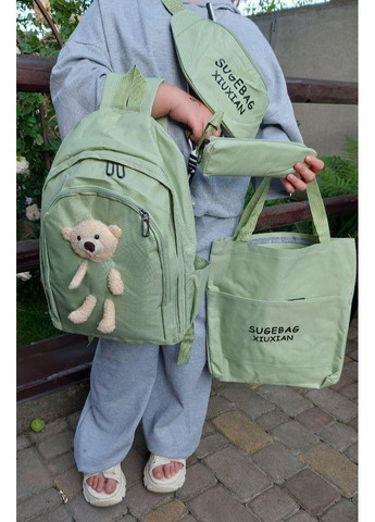 Комплект шкільних рюкзаків 5 в 1, рюкзак, шопер, пенал, клатч, мішечок, брелки в комплекті No Brand (366817608)