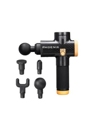 Массажный ударный пистолет триггерных точек A2 (4 насадки) сенсорный Черный Phoenix (336381403)