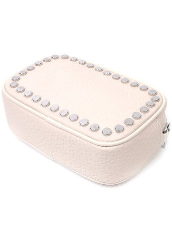 Шкіряна сумка з декором із металевих кнопок Vintage біла (sku_22334) No Brand (329853290)