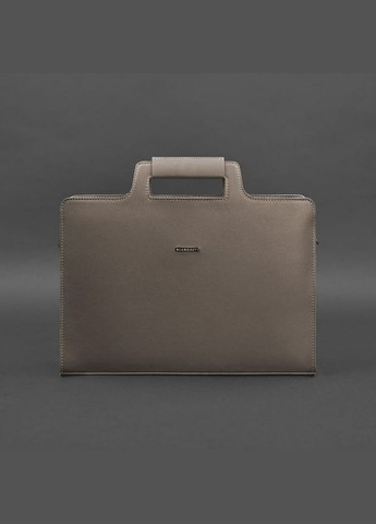 Сумка жіноча шкіряна через плече для ноутбука та документів темно-бежева BlankNote (302008919)