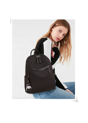 Жіночий рюкзак чорний прогулягковий з брелком ведмедика КиП (270016513)