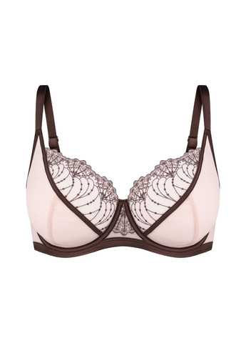 Бежевий бюстгальтер slz28001011 графіт з м'якою чашкою на кісточках Brabrabra з кісточками