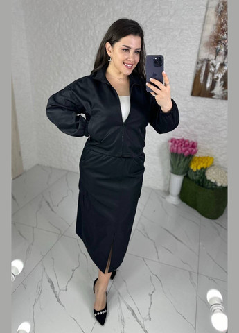Женский костюм юбка и кофта цвет черный р.54/56 452993 New Trend (285711699)