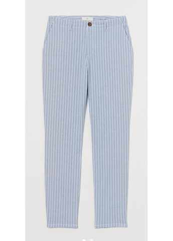 Женские хлопковые штаны чинос Н&М (57482) XS Голубые H&M (297437407)