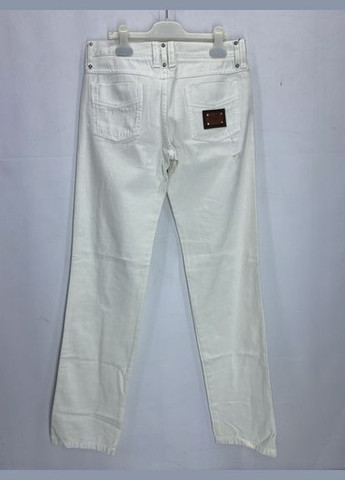 Белые демисезонные прямые джинсы D&G