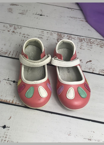 Цветные туфли детские для девочек разноцветный (2058) без каблука Fieerinni