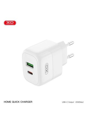 Зарядний пристрій (-QC37) XO 1xUSB QC3.0 + 1xUSB-C PD20W (369880358)