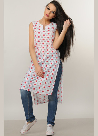 Жіноча туніка вільного силуету з асиметричним кроєм і розрізами (ТУ 15.2-13/18) RiMari (331651307)