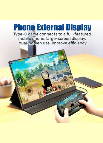 Монітор портативний 173FCG / 17.3'' / IPS / 1920x1080 / Type-C / HDMI / jack 3.5 мм / другий екран No Brand (322819147)