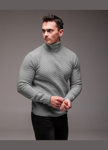 Сіра зимня тепла чоловіча куртка на синтопоні з хутром Vakko