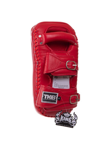 Пади для тайського боксу Тай-педи з натуральної шкіри (2шт) KING Extreme (р-р M 35x18x11см, на пряжці, червоний) Top King Boxing (361436257)