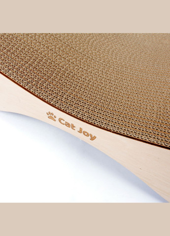 Когтеточка из картона деревянный фасад Беж 54х13х25 см Cat Joy Модерн (307163783)