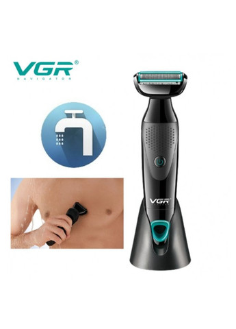 Акумуляторна електробритва для стрижки V-601 від USB Чорний VGR (339106340)