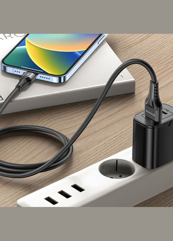 Шнур Micro USB 1m (2.4A) | Double Way Silicone black Кабель Мікро Юсб для заряджання Proove (296808643)