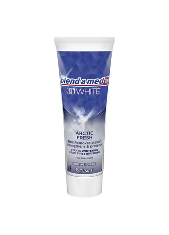 Зубна паста 3D White Арктична свіжість 75 мл Blend-a-Med (304558973)