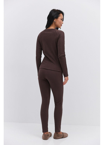 Жіночий костюм-термобілизна з мікрофлісу шоколадного кольору Arjen (370601749)