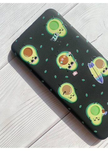 Матовий чорний чохол на Xiaomi Redmi 13C / Poco C65 Авокадо на відпочинку (принт 302) Creative (355392760)
