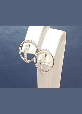 Серебряные пуссеты с фианитами. 3364.1 Dear (300078245)