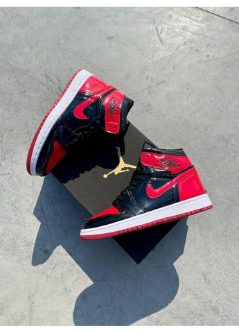 Чорні Осінні кросівки чоловічі nike air jordan retro1 black blue white найк аід джордан No Brand