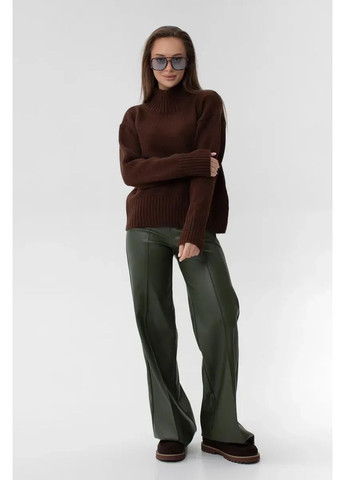 Коричневый демисезонный свитер женский вязаный regina коричневый Sewel