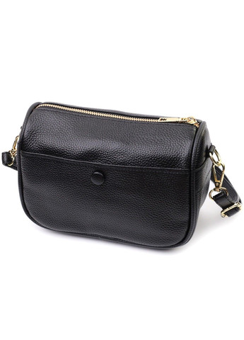 Сумка кросс-боди для женщин на каждый день из натуральной кожи 22590 Черная Vintage (297956926)