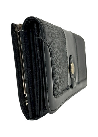 Жіночий гаманець з натуральної шкіри Louivearner Lou010-02А чорний 18,5 х 9 х 3 Cossni (367263611)