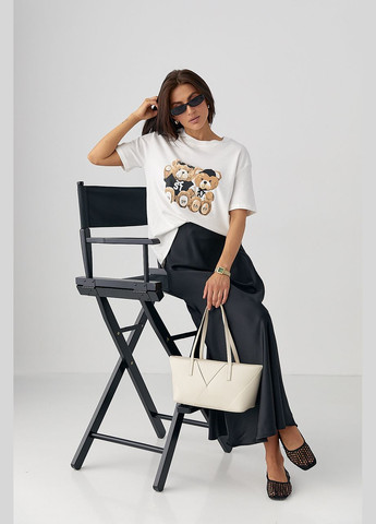 Хлопковая футболка с мишками - лимонный цвет Lurex - (330988753)