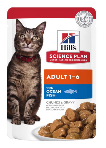 Пауч Hill's Science Plan Feline Adult для кошек с океанической рыбой 85г 052742210506 HILLS (266274203)