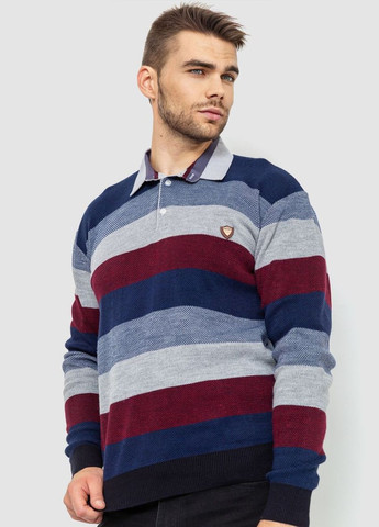 Комбинированный демисезонный свитер-обманка мужской в полоску, цвет бежево-горчичный, Ager