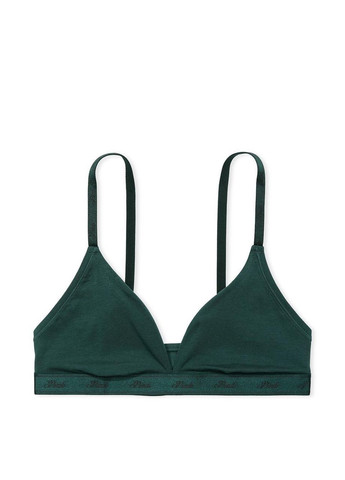 Зелёный женский топ logo cotton triangle Victoria's Secret хлопок