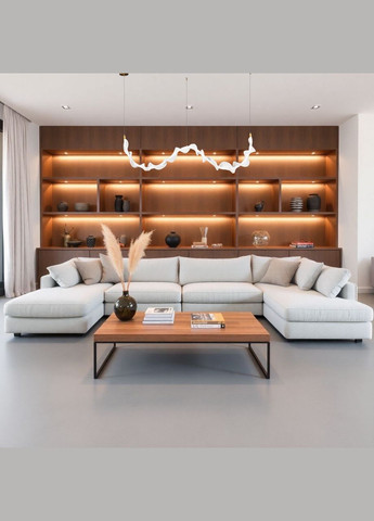 Люстра подвесная бронзовая длинная из гибкой сетки в стиле арт-деко (81-3087 AB) No Brand (370071789)