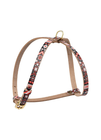 Шлея кожаная "Вышиванка" XS охват грудной клетки 38-48 см ширина 10 мм (2100103572010) Hi Dog (332878820)