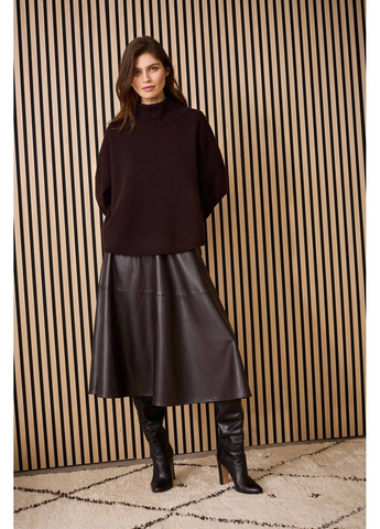 Коричневая повседневная женская юбка коричневый Oui карандаш