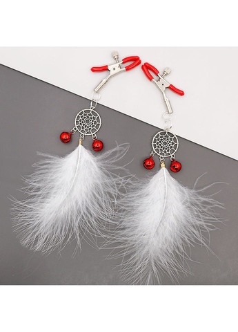 Затискачі на соски з білим пір'ям We Love (284279511)