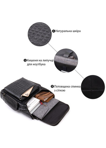 Рюкзак под рептилию кожаный 20431 Vintage (328449886)