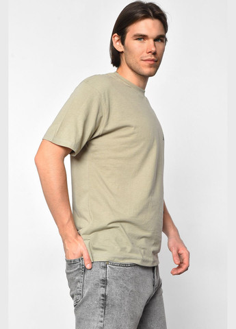 Оливкова футболка чоловіча напівбатальна оливкового кольору Let's Shop